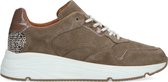 Manfield - Dames - Taupe sneakers met cheetah detail - Maat 40