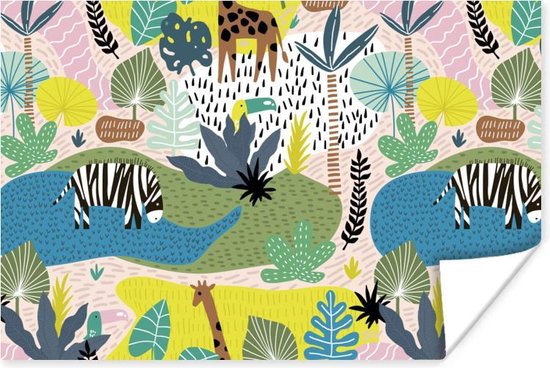 Poster Jungle - Natuur - Kleuren - 30x20 cm