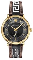 Versace V-Circle Greca Edition  - VEBQ01619 - Heren - Horloge - Bruin - 42 MM