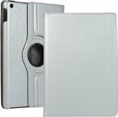 Case2go - Tablet hoes geschikt voor iPad 10.2 Inch - Draaibare Book Case Cover - Zilver