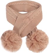 Soft Touch Babysjaal Elegance Pompoms Acryl Bruin One-size