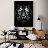 Poster Dark Tiger - Papier - Meerdere Afmetingen & Prijzen | Wanddecoratie - Interieur - Art - Wonen - Schilderij - Kunst