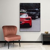 Poster Ferrari x Hummer - Plexiglas - Meerdere Afmetingen & Prijzen | Wanddecoratie - Interieur - Art - Wonen - Schilderij - Kunst