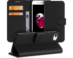 Bookcase iPhone SE 2020 | iPhone SE 2022 Hoesje Zwart met Pasjeshouder