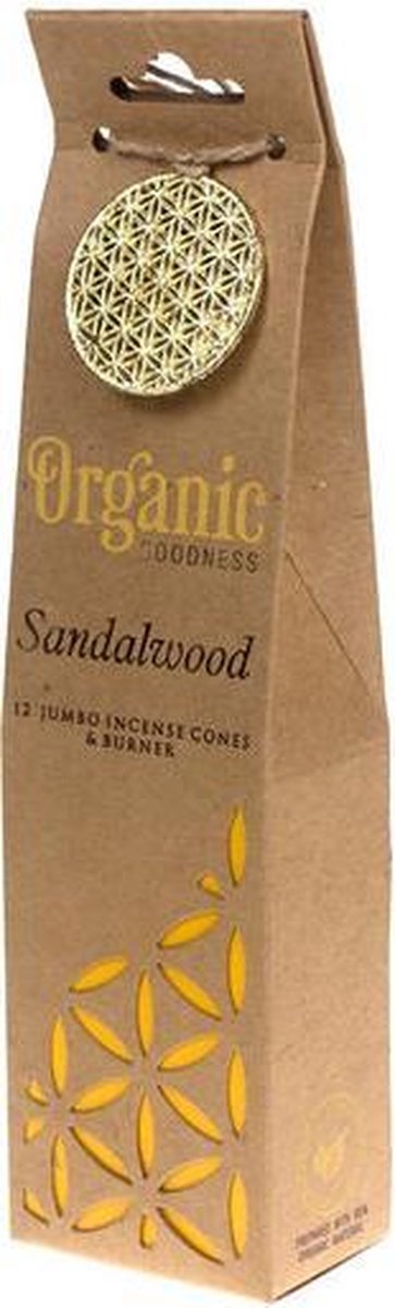 wierookkegels biologisch sandelhout - 21x5,5x4 cm - Thailand - Sawahasa -