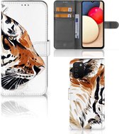 Hoesje met Tekst Geschikt voor Samsung Galaxy A03s Telefoon Hoesje Tiger
