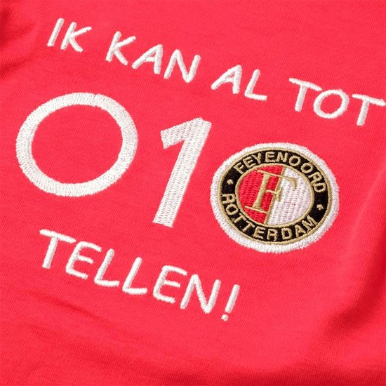 Feyenoord Baby T-Shirt KM 010 Tellen, rood (56-62)