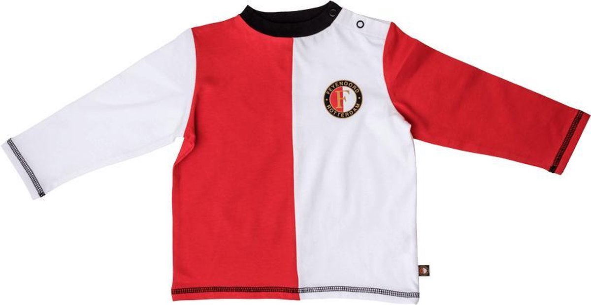 Ziektecijfers lijden media Feyenoord Pyjama Thuis, rood/wit, Baby Boys (74-80) | bol.com