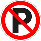 Parkeren verboden sticker 300 mm