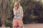 Cream Lotte twill shorts regular bright coral - 27