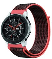 Samsung Galaxy Watch nylon band - zwart/rood - 45mm / 46mm