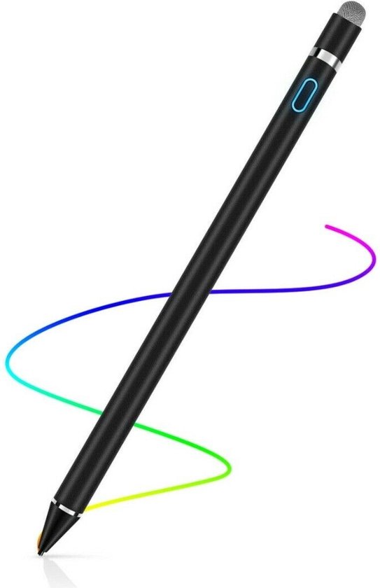 Active Stylus Pen - Oplaadbare Dual Touch Pen voor Tablet en Telefoon - Zwart