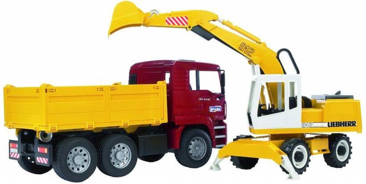 Bruder 2751 MAN vrachtwagen met Liebherr kraan — afbeelding 10