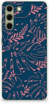 Telefoonhoesje Geschikt voor Samsung Galaxy S21FE Silicone Back Cover Palm Leaves