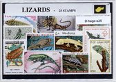 Hagedissen – Luxe postzegel pakket (A6 formaat) - collectie van 25 verschillende postzegels van hagedissen – kan als ansichtkaart in een A6 envelop. Authentiek cadeau - kado - kaart - Lacertilia - reptiel - reptielen - schubben - koudbloedig