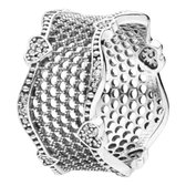 Ring Kant | Lingerie ring met hartjes | 925 Sterling Zilver