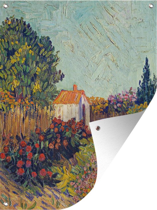 Tuin decoratie Landschap - Vincent van Gogh - 30x40 cm - Tuindoek - Buitenposter