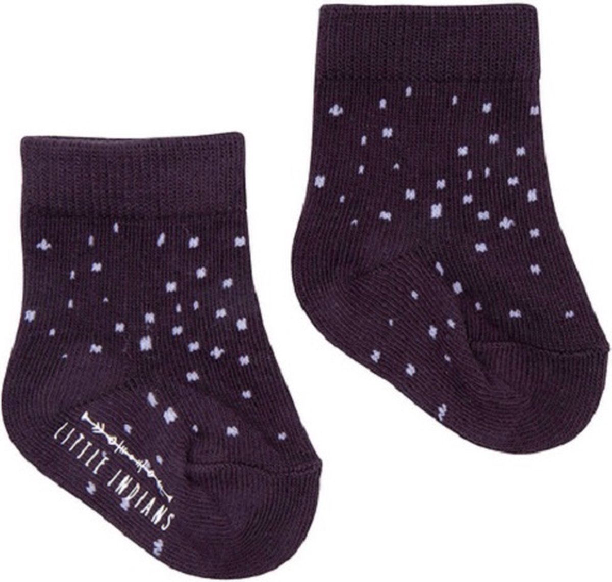 Little Indians Babysokken Dots Junior Polykatoen Zwart Maat 16