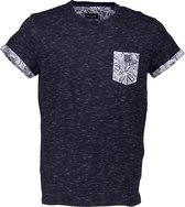 DEELUXE T-shirt met tropische printdetails SHAMAR Night Blue