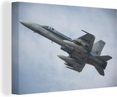 Canvas Schilderij Vliegtuig - Straaljager - Camouflage - 120x80 cm - Wanddecoratie