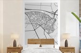Behang - Fotobehang Stadskaart - Baarn - Grijs - Wit - Breedte 145 cm x hoogte 220 cm - Plattegrond