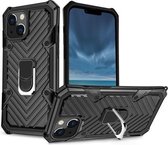 Cool Armor PC + TPU schokbestendig hoesje met 360 graden draaibare ringhouder voor iPhone 13 (zwart)