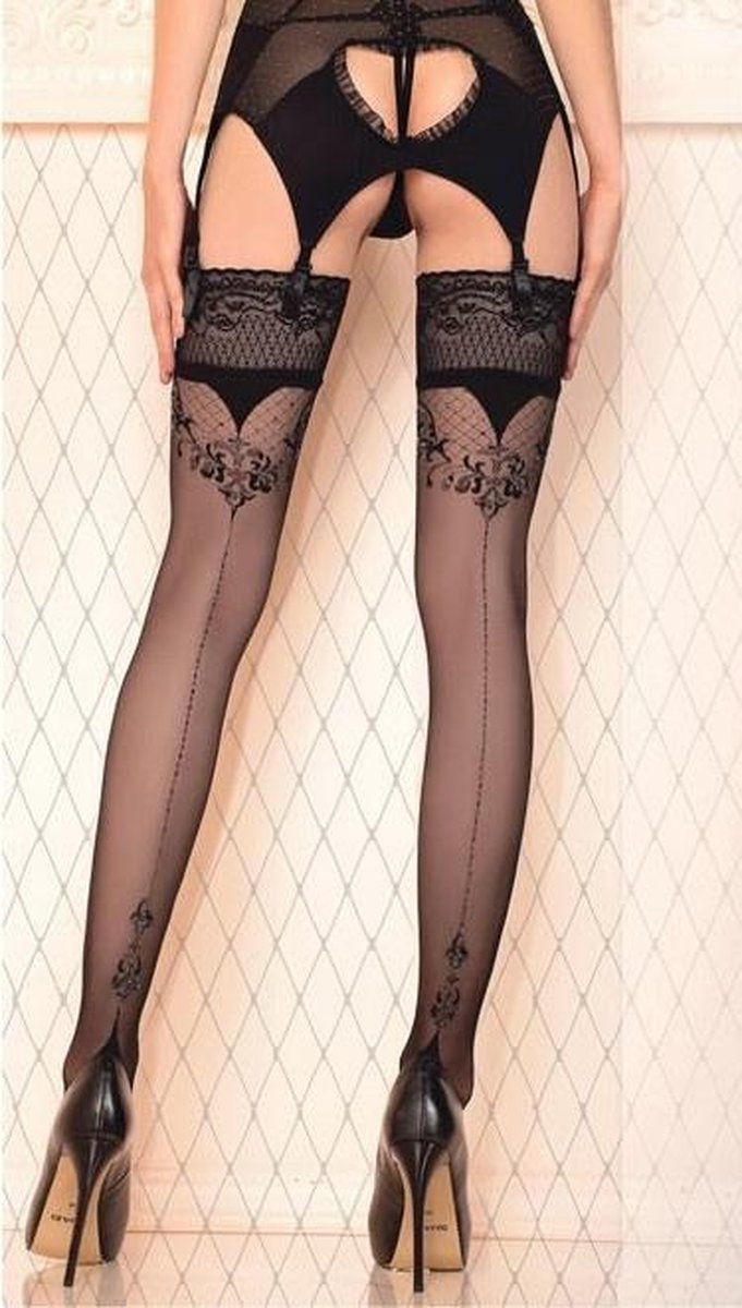 Goedkoopste Ballerina - Fantasy Hold Ups Juliette Naadkousen - 20 denier - Zwart - maat L/Xl