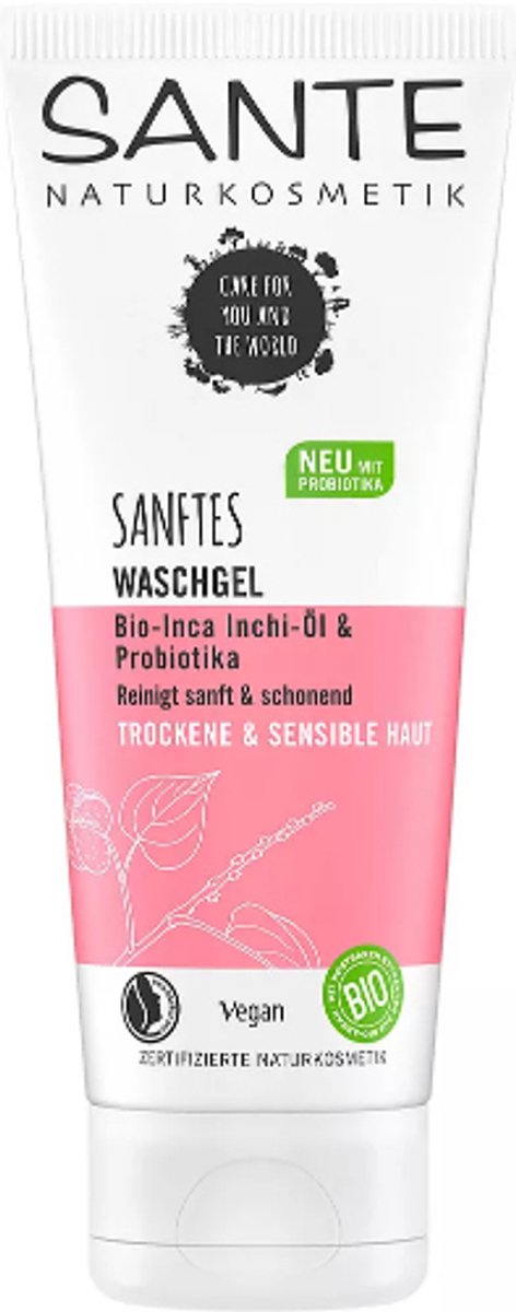 Sante Reinigingsgel Zachte Biologische Inca Inchi Olie & Probiotica, 100 ml