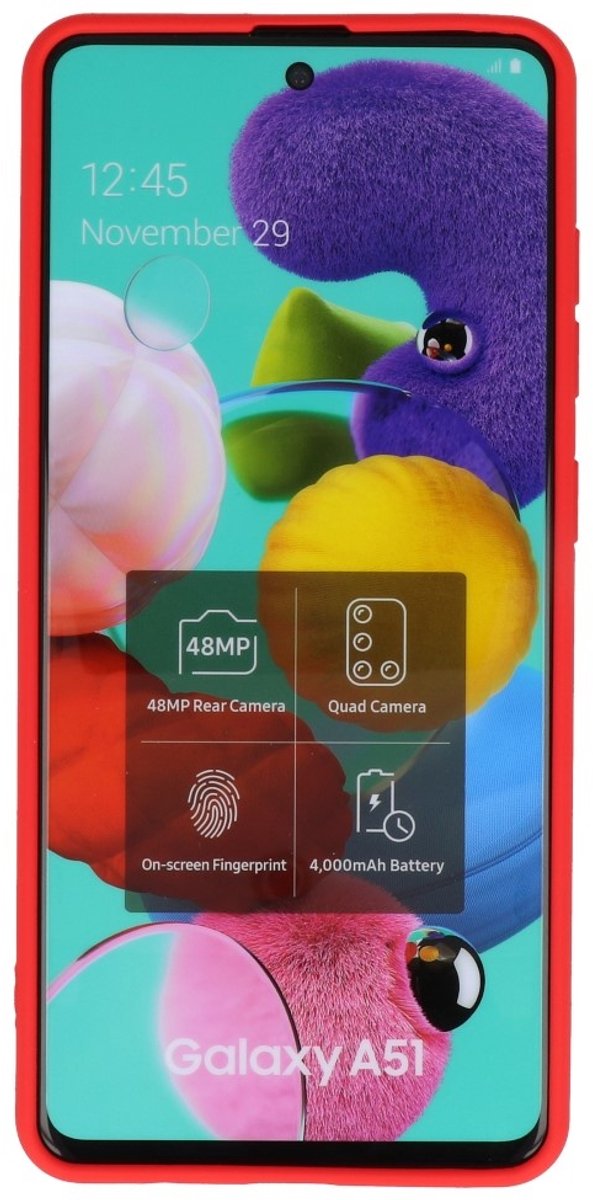 Hoesje Geschikt voor de Samsung Galaxy A51 - Fashion Color Backcover Telefoonhoesje - Rood
