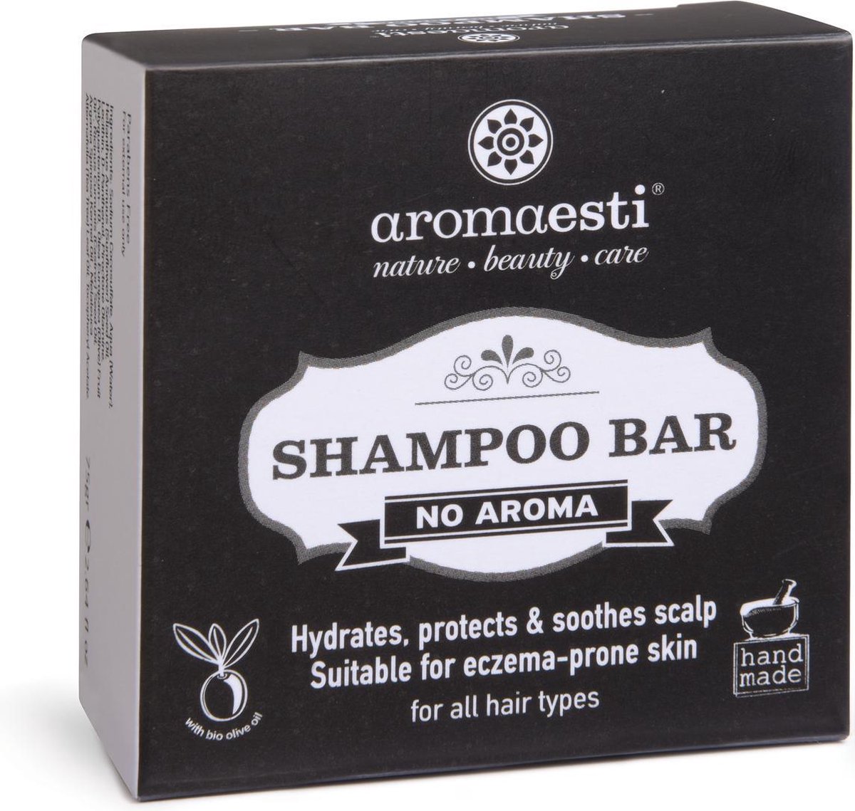 Aromaesti Shampoo Bar No aroma - shampoo zonder parfum - eczeem - psoriasis - zero waste - solid shampoo - vegan - duurzaam - biologisch - diervriendelijk - 60 gram