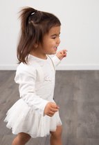 LoFff baby meisjes mouwloze jurk Carol Off White Gold