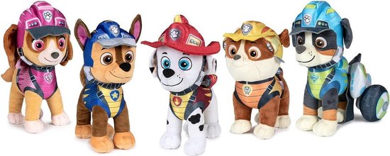 Paw Patrol : La Pat' Patrouille - Peluche Chase - 29cm - Qualité Super Soft