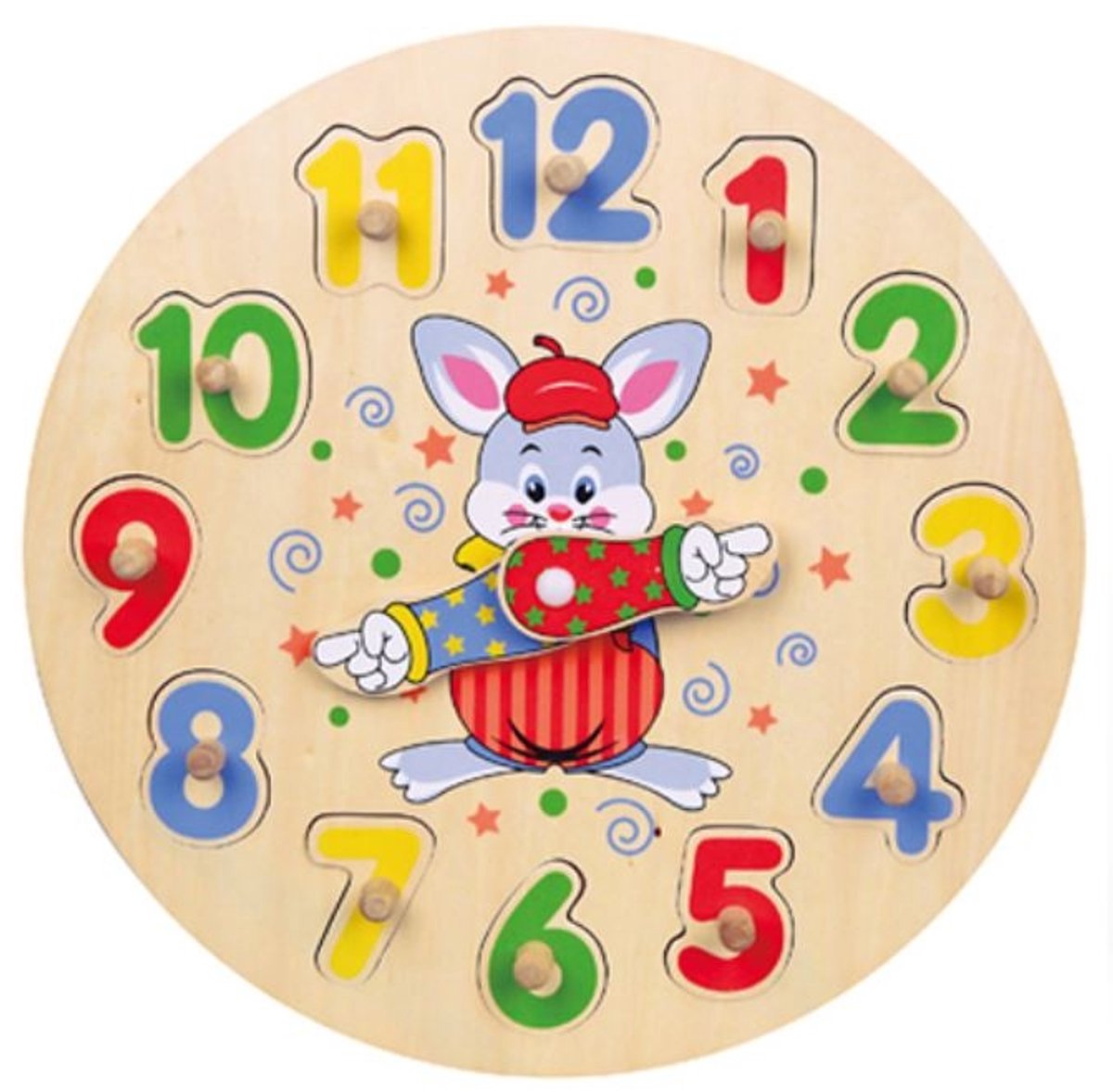 Viga Toys Puzzelklok 30 Cm Multicolor