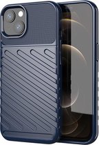Thunderbolt schokbestendige TPU-zachte hoes voor iPhone 13 mini (blauw)