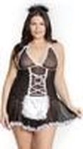 French Maid Baby Doll - Black/White