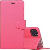 Voor iPhone 12 Pro Max Zijden Textuur Horizontale Flip Leren Case met Houder & Kaartsleuven & Portemonnee & Fotolijst (Rose Rood)