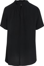 Cassis - Female - Blouse met volants  - Zwart