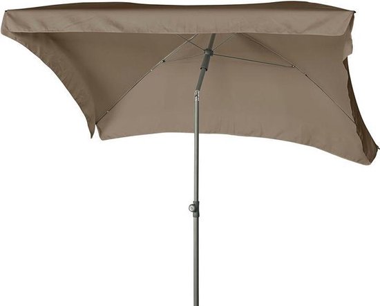 Platinum parasol Aruba 200x130 volant - taupe | bol.com