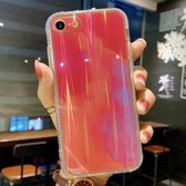 IMD Rendering Watercolor Aurora Pattern Shockproof TPU + PC beschermhoes voor iPhone SE 2020/8/7 (paars en rood)