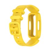 Voor Fitbit Inspire 2 siliconen vervangende horlogeband (geel)