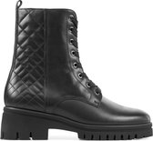 Hassia Vrouwen Leren  Veterboots / Laarzen / Damesschoenen 306340 - Zwart - Maat 37.5
