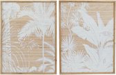 Schilderij DKD Home Decor Hout Bamboe Palmen (60 x 4 x 80 cm)
