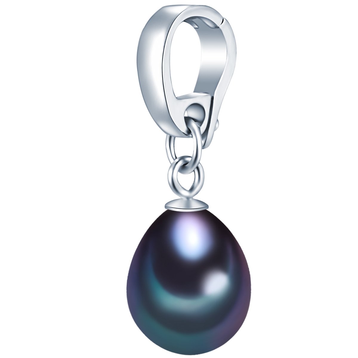 Valero Pearls Dames Parel hoepel Oorbellen in 925/- Sterling zilver met zoetwater gekweekte Parels rijstvorm 5-6 mm witte Parel oorsieraden studs : Valero Pearls