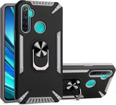 Voor Realme 5 PC + TPU-beschermhoes met 360 graden draaibare ringhouder (grijs)