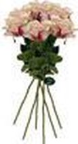 Pak van 6 boeketten van rozen met 69 cm natuurlijke touch met diam 11 cm bloem in roze kleur