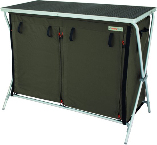 Eurotrail Campingkast Brocas 110 X 52 X 90 Cm Aluminium Antraciet van Eurotrail — afbeelding 4