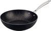 WOK 28X8.0 CM gesmede aluminium geschikt voor inductie