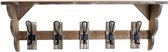 Planken DKD Home Decor Kapstok Zwart Metaal MDF (80 x 15 x 28.5 cm)
