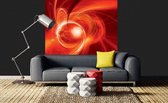 Dimex Red Abstract Vlies Fotobehang 225x250cm 3-banen