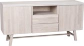 Rowico Brooklyn Dressoir - B160 X D45 X H80 Cm - Wit Eikenhout